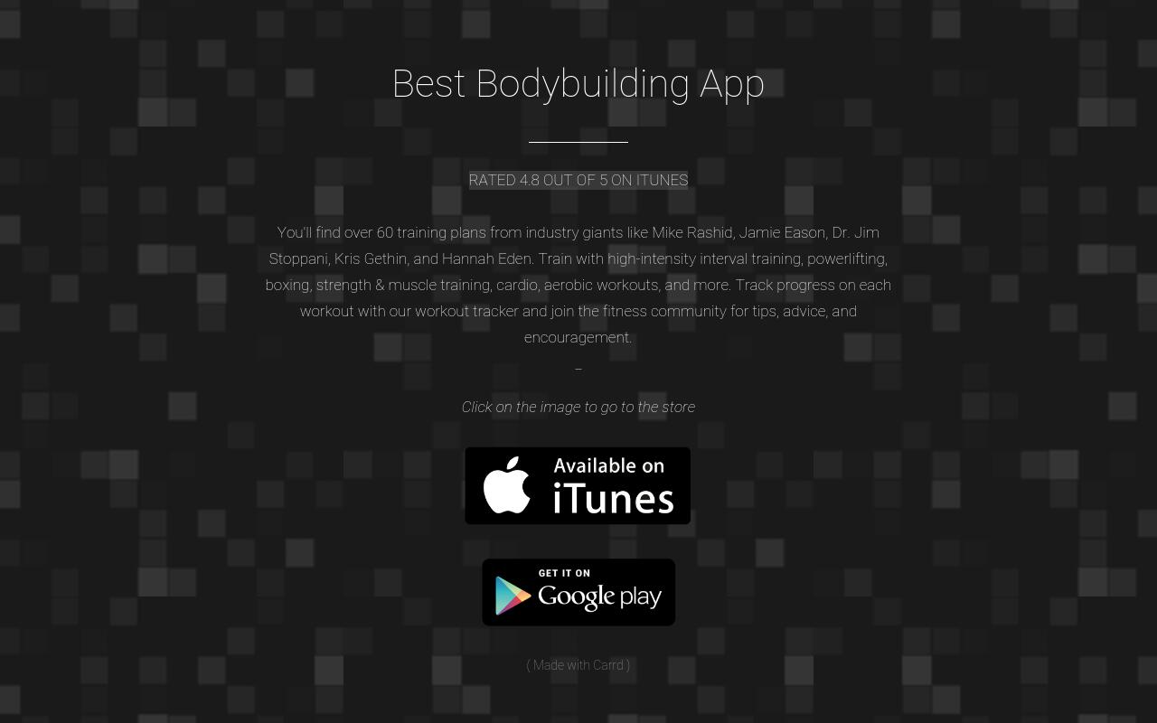 Carrd profile picture for @bodybuilding
